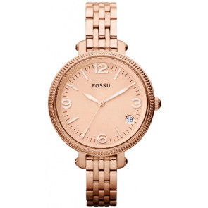 Watch strap Fossil ES3182 Stainless steel Rosé 10mm